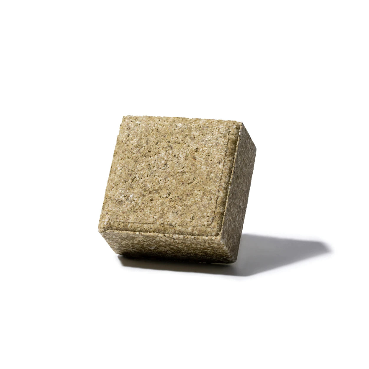 yogh hair fortifying vegan shampoo bar with horsetail and rosemary outside of box on white background