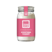 yoghskin smoothing cleansing powder with yoghurt on white background