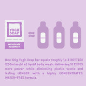 Rosemary soap in packaging with equivalent in liquid bottles and description