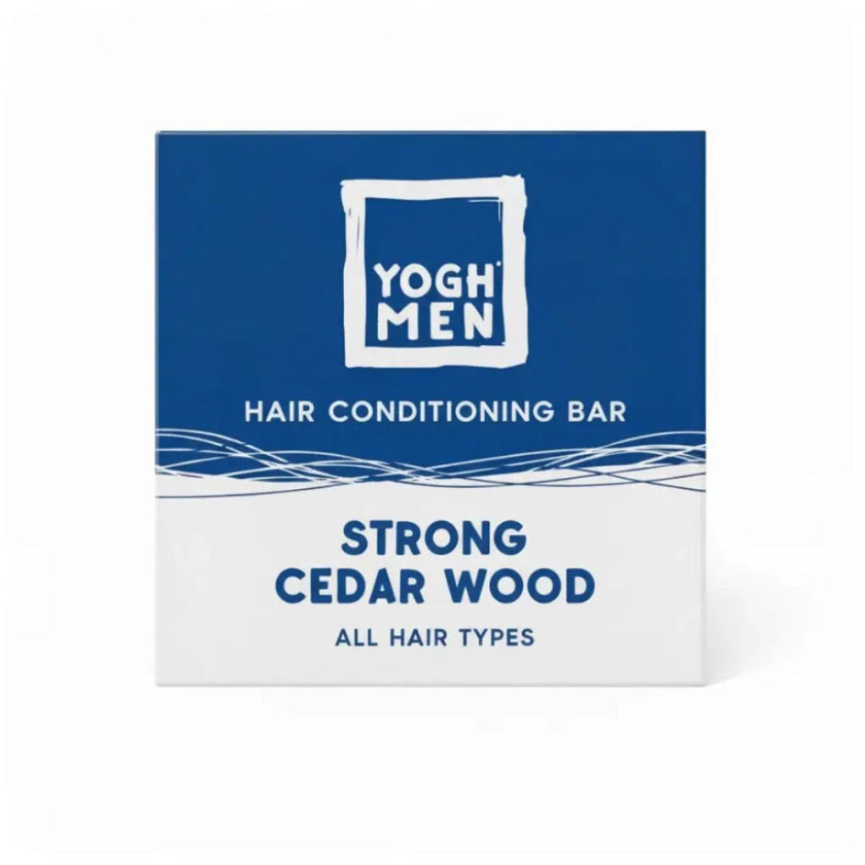 yoghmen conditioner bar for strong hair on a white background
